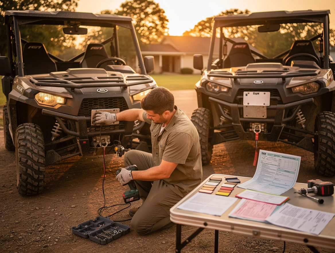 Plates, Tags, and Paperwork: How Do You Install a Front License Plate Holder on an All-Terrain Vehicle (ATV) or Utility Task Vehicle (UTV) for Out-of-State Tags