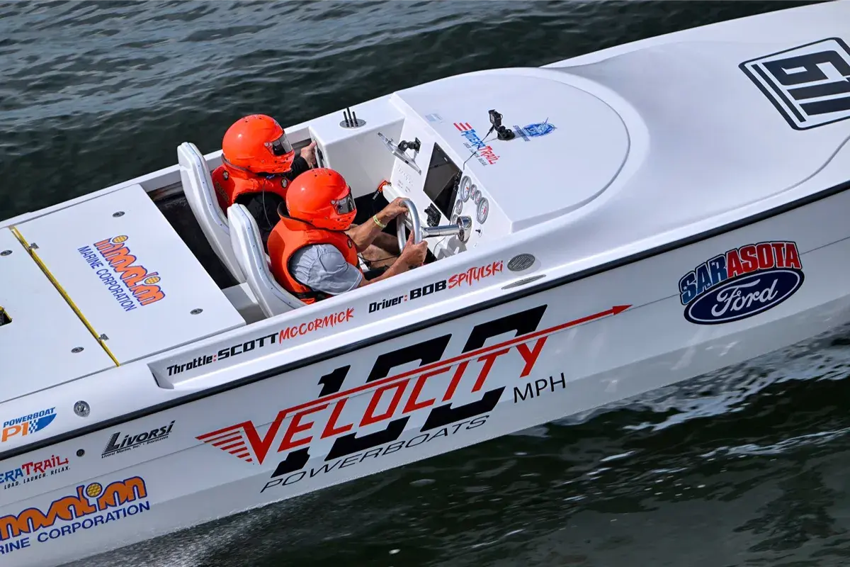 High-speed powerboat racing at Thunder on Cocoa Beach event