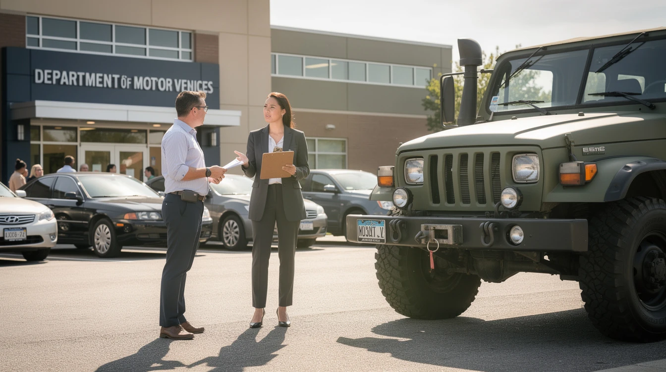 How Do I Register a Military Vehicle for Road Use?