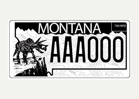 Fossil Rims Montana specialty plate