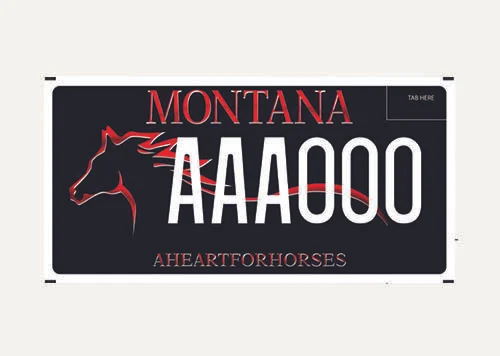 Montana A Heart for Horses Inc specialty plate