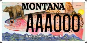 Montana Absaroka Beartooth Wilderness Foundation specialty plate