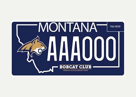 Montana Montana State University Bobcat Club specialty plate