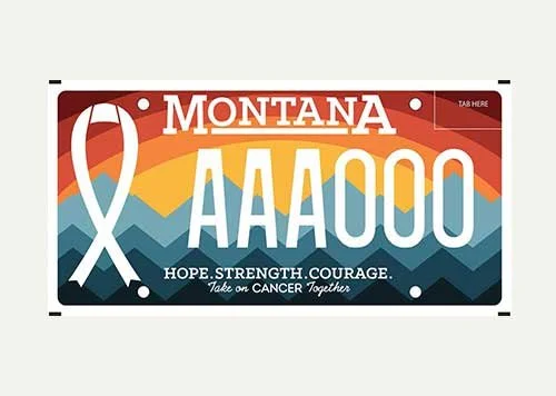 Montana Cancer Support Community of Montana specialty plate