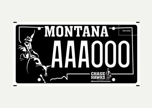 Montana Chase Hawks Memorial Association specialty plate