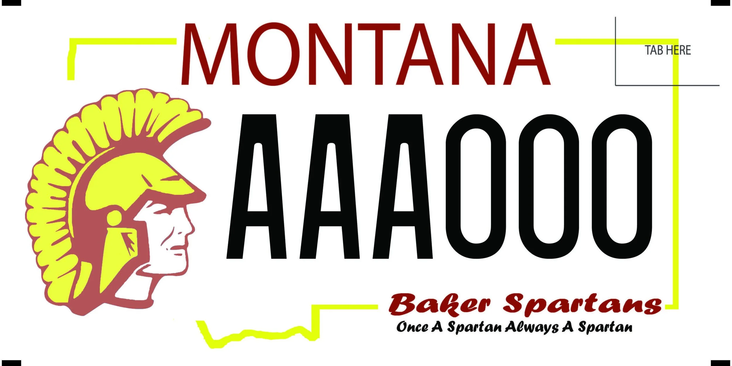Montana Baker Baseball Association specialty plate