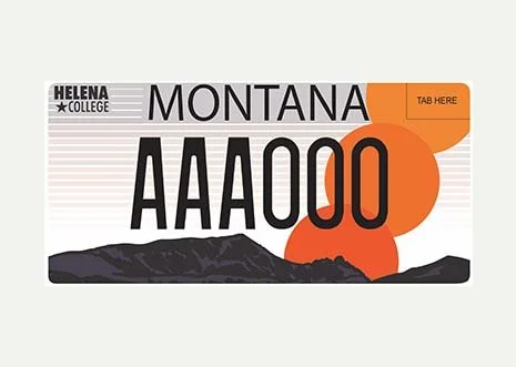 Montana Helena College specialty plate