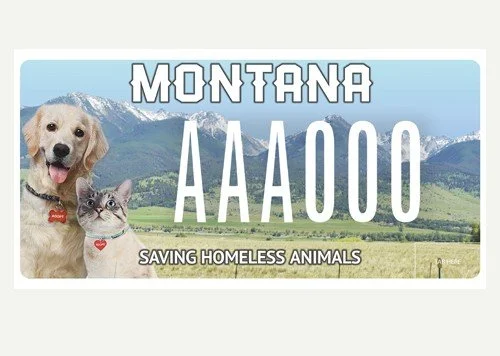 Montana Humane Society of Northwest Montana specialty plate