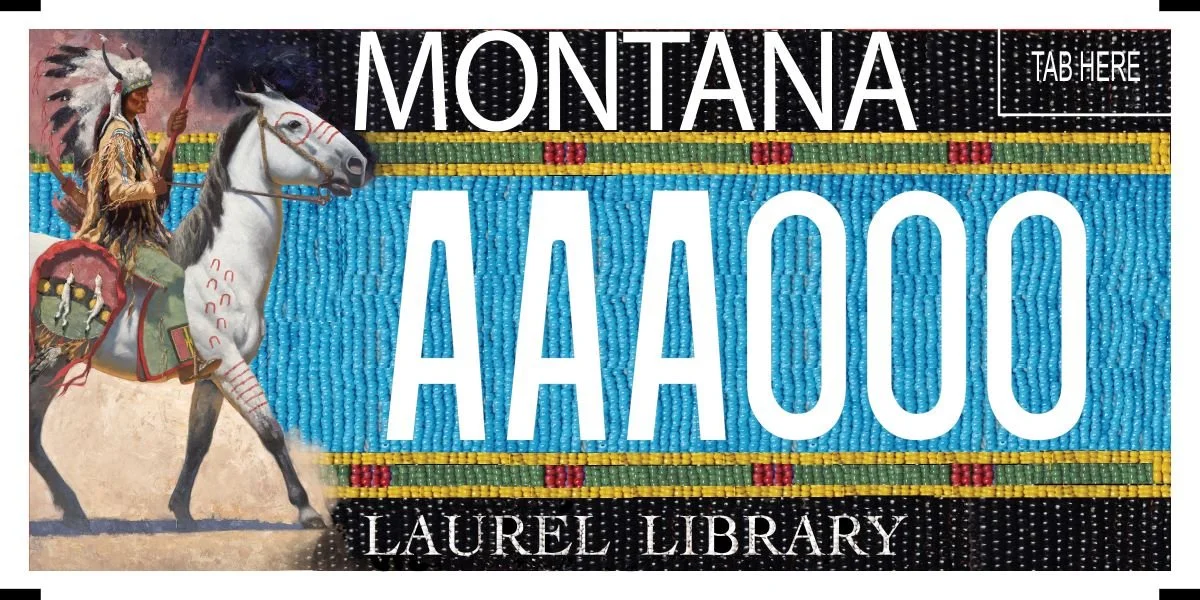 Montana Laurel Public Library Foundation specialty plate