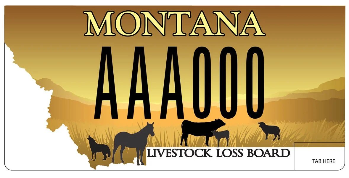 Montana Livestock Loss Board specialty plate