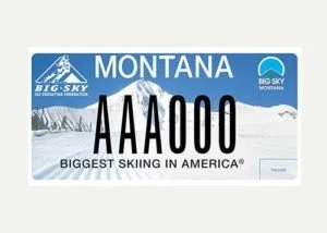 Montana Big Sky Ski Education Foundation specialty plate