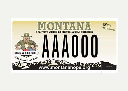 Montana Montana Hope Project specialty plate