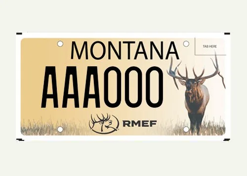 Montana Rocky Mountain Elk Foundation specialty plate