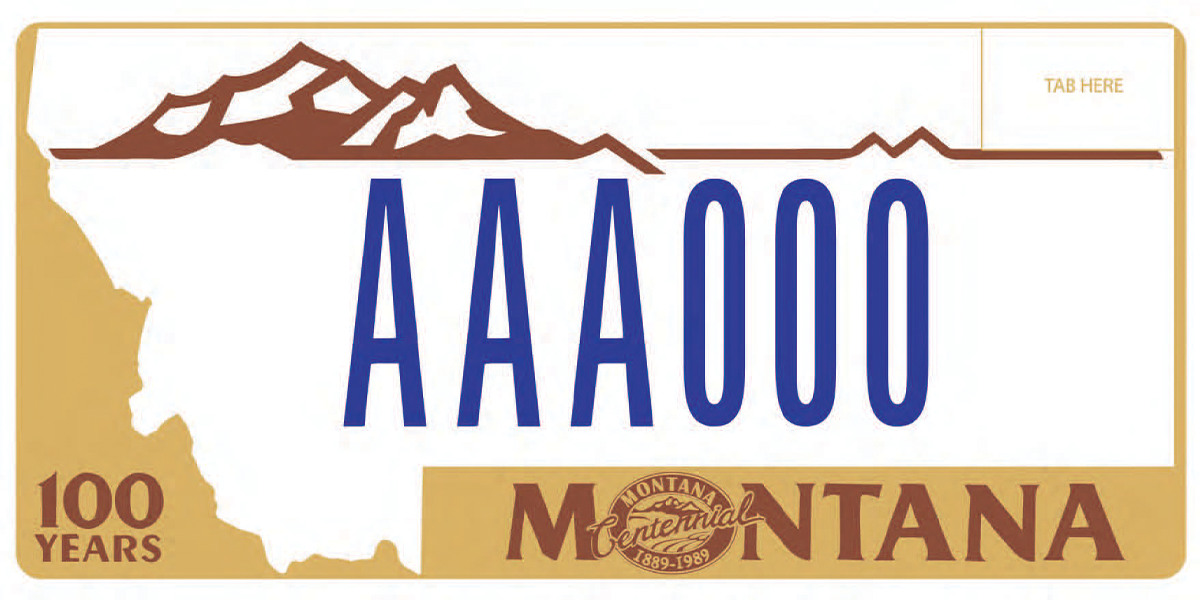 Montana StandardAlternative1889Centennial.png specialty plate