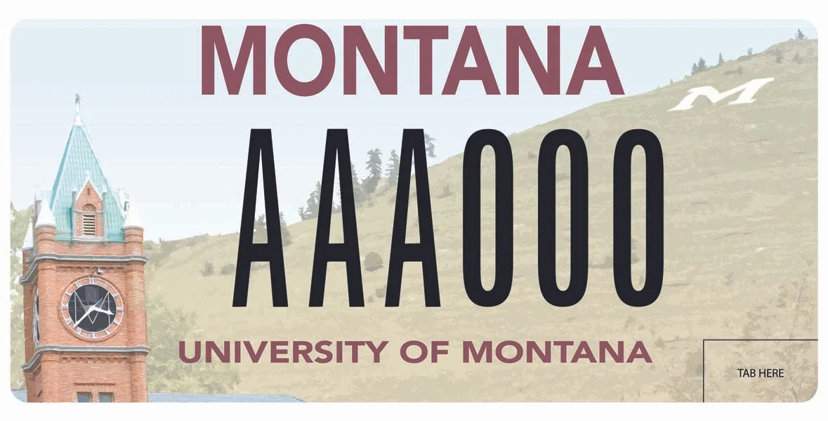 Montana University of MT Clock Tower specialty plate