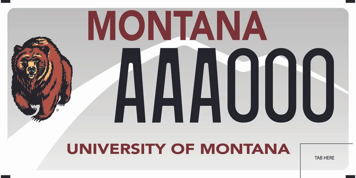 Montana University of MT Griz specialty plate