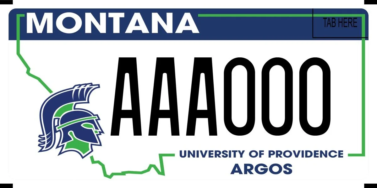 Montana University of Providence specialty plate