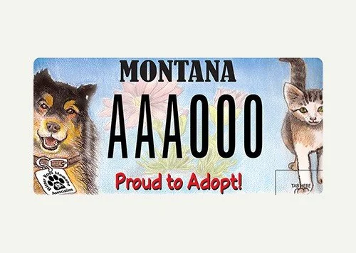Montana Bitter Root Humane Association specialty plate