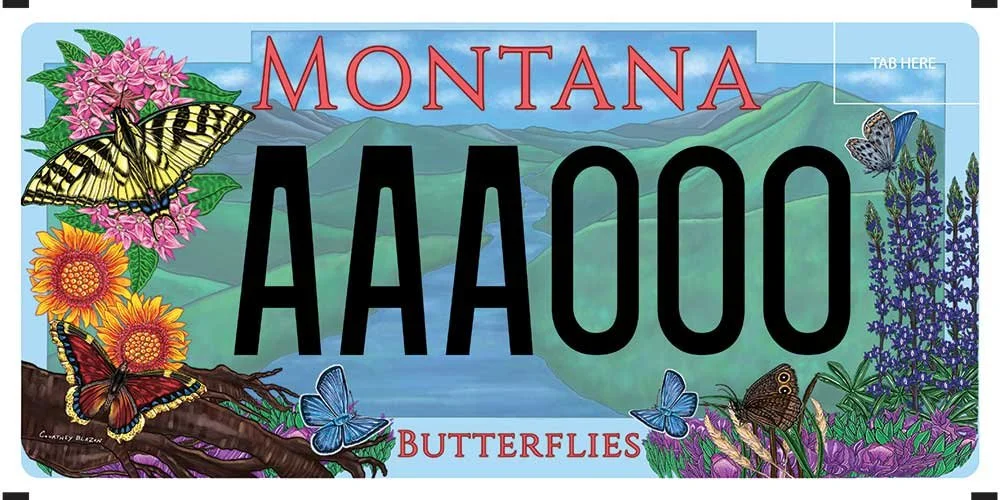 Montana Missoula Butterfly House and Insectarium specialty plate
