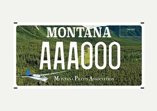 Montana Montana Pilots Association Air Safety &amp; Education Foundation specialty plate