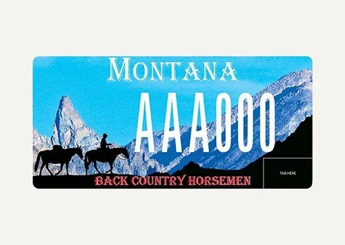 Montana Beartooth Back Country Horsemen specialty plate