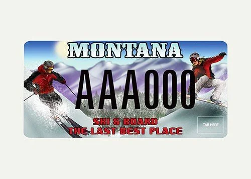 Montana National Ski Patrol Montana Snowbowl specialty plate