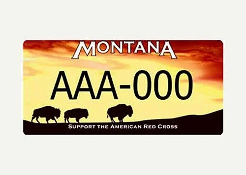 Montana American Red Cross Five Rivers District specialty plate