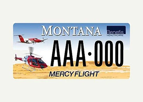 Montana Benefis Mercy Flight specialty plate