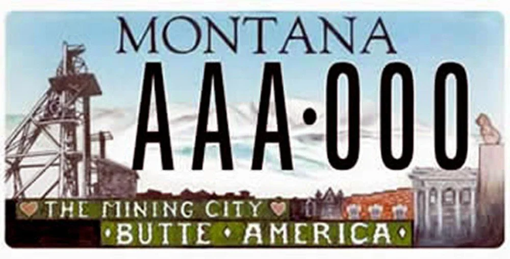 Montana Butte Silver Bow Government specialty plate