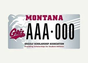 Montana University of Montana – Grizzly Scholarship Association specialty plate