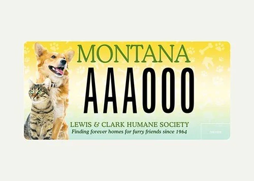 Montana Lewis &amp; Clark Humane Society specialty plate