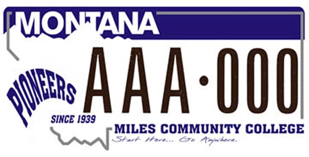 Montana Miles Community College specialty plate