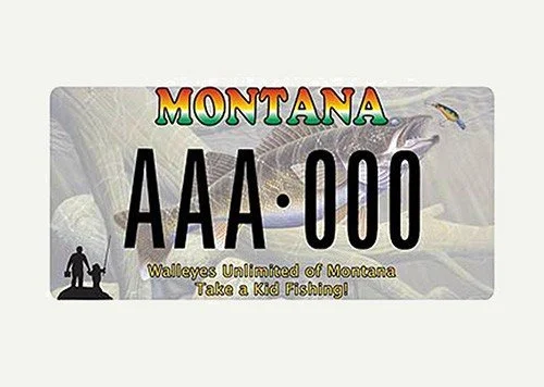Montana Walleyes Unlimited of Montana specialty plate