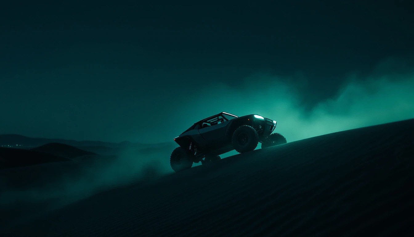 Dirt bike rider in protective gear racing through dusty forest trail with street-legal modifications and off-road terrain