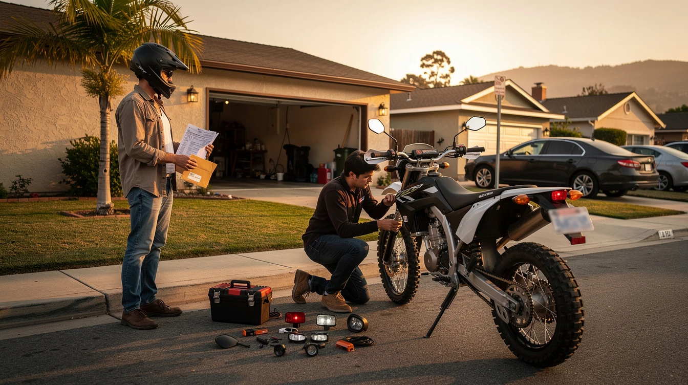 How to Make a Dirt Bike Street Legal in California