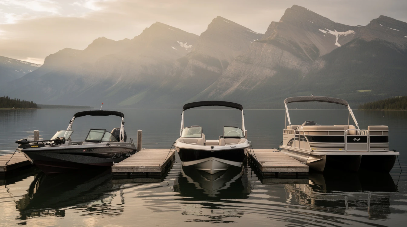 Montana boat and watercraft registration, bass boat, ski boat, pontoon at marina