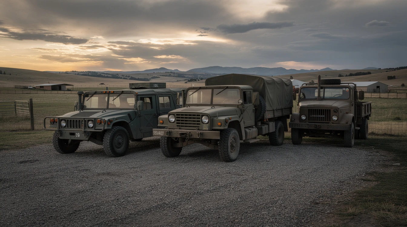 Montana military surplus vehicle titling, HMMWV and M35 cargo truck