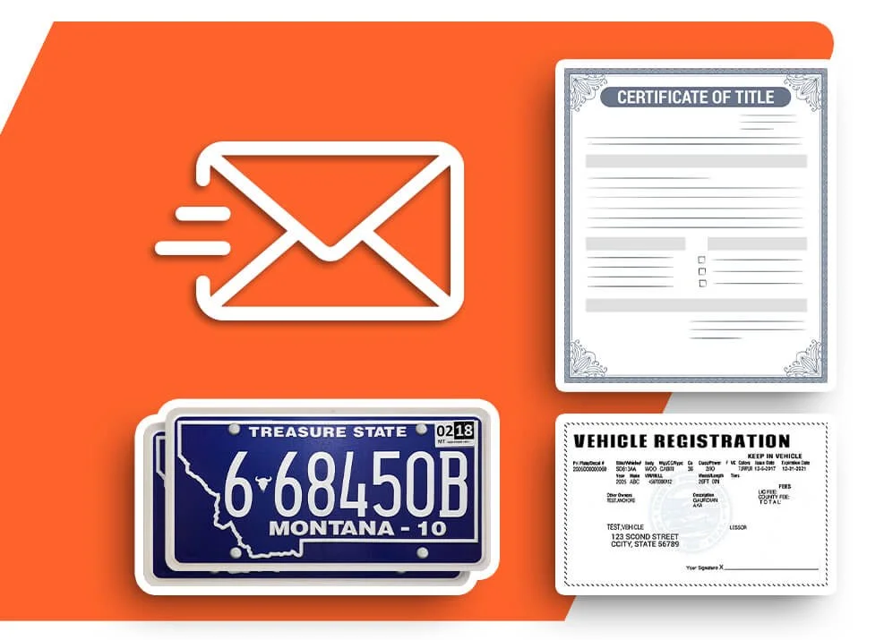Registration, title and Montana plates