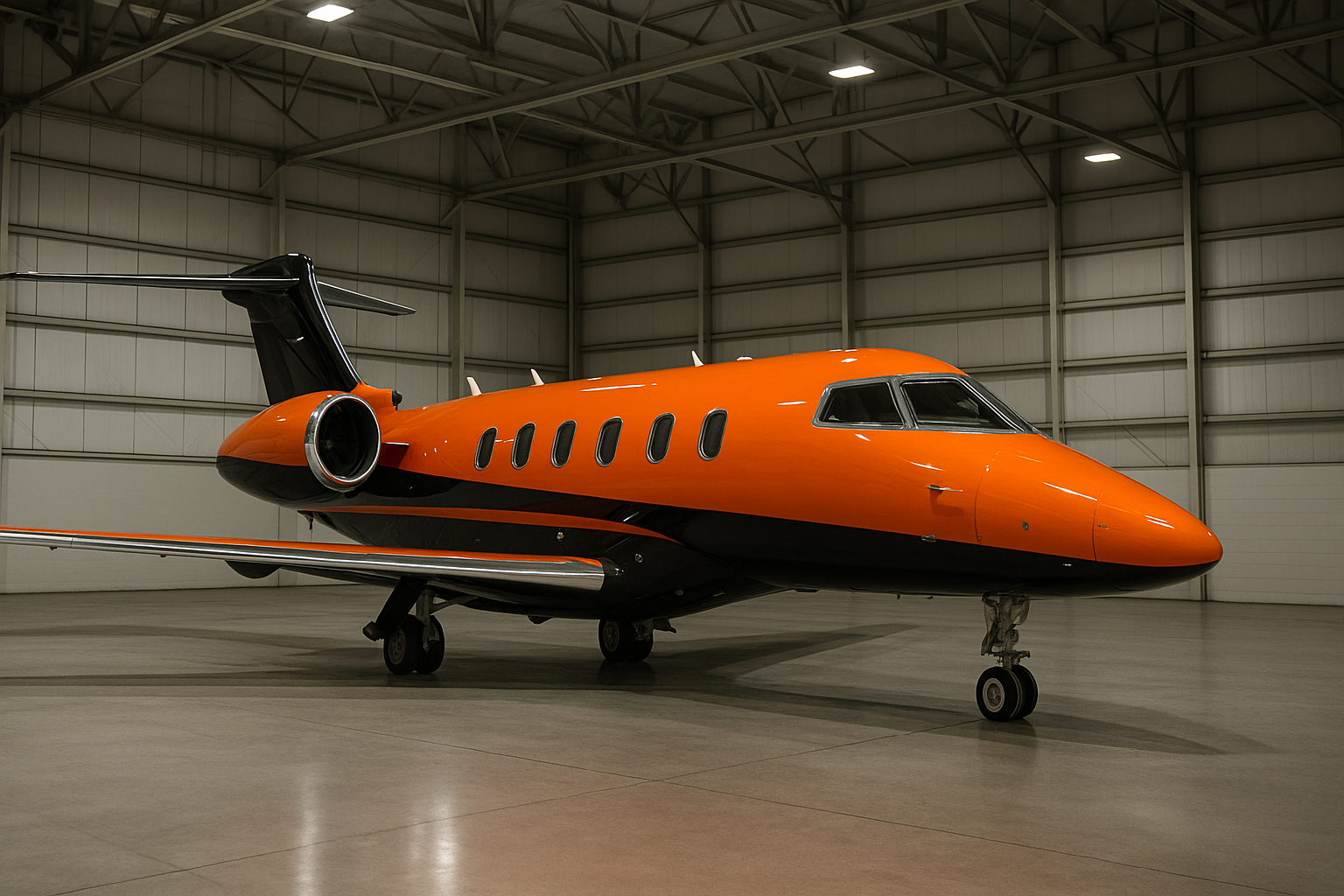 Side View of Private Jet