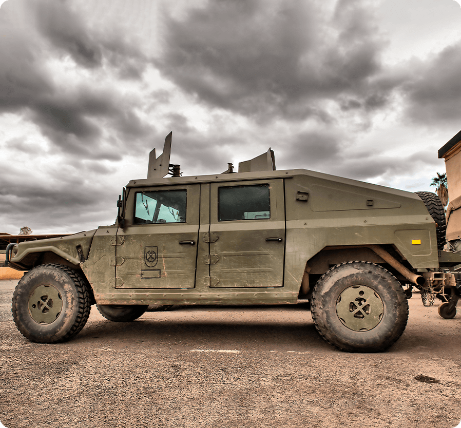humvee on street
