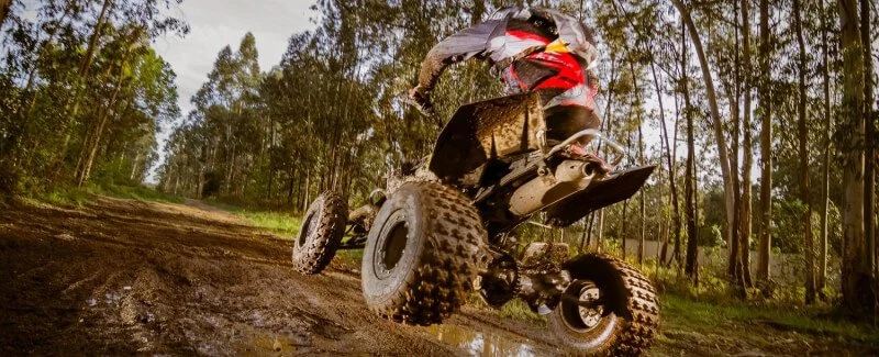 ATV jumping in the air at Wayne National Forest