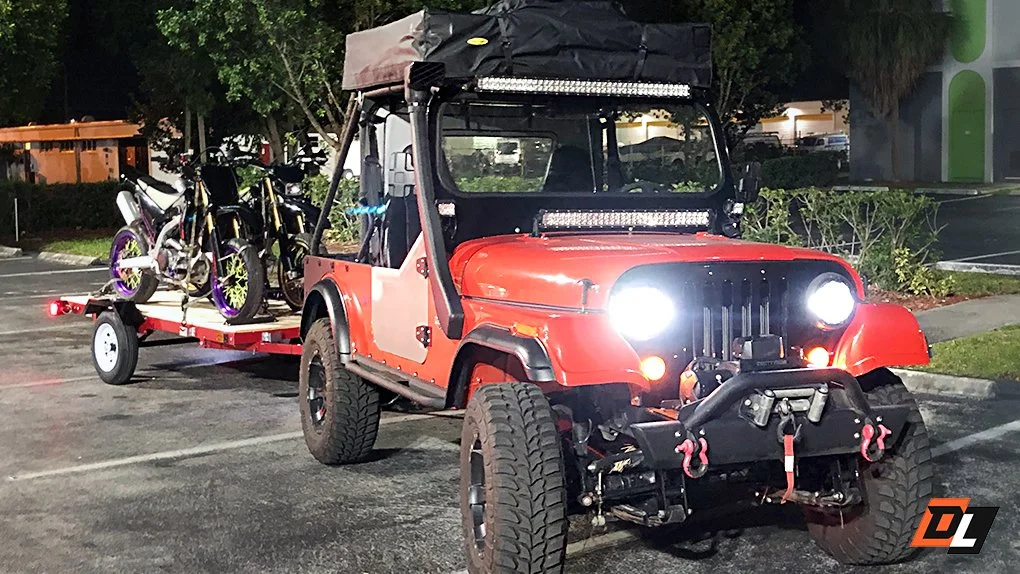 utv towing dirt bikes