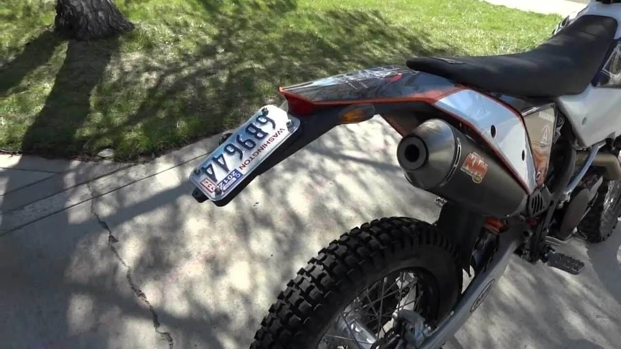 ktm bike with plate