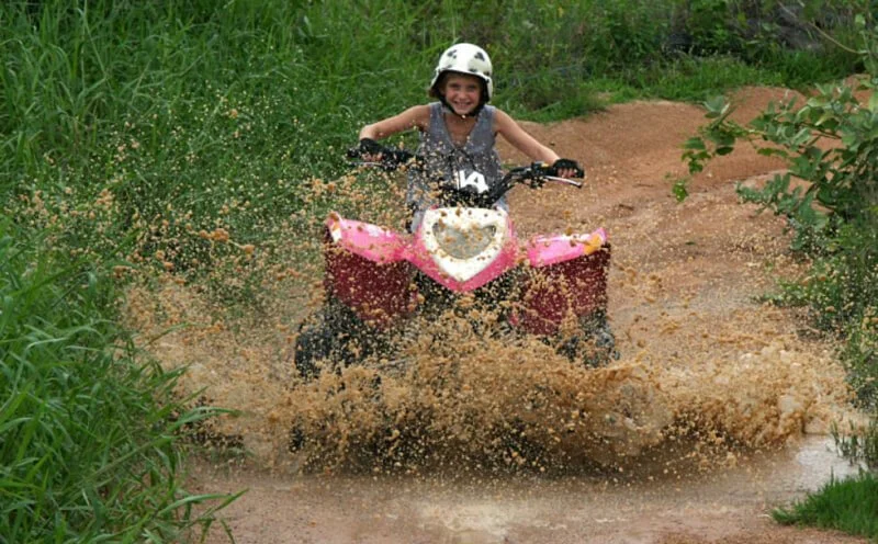 kid driving atv at Aroostook County ATV Trails