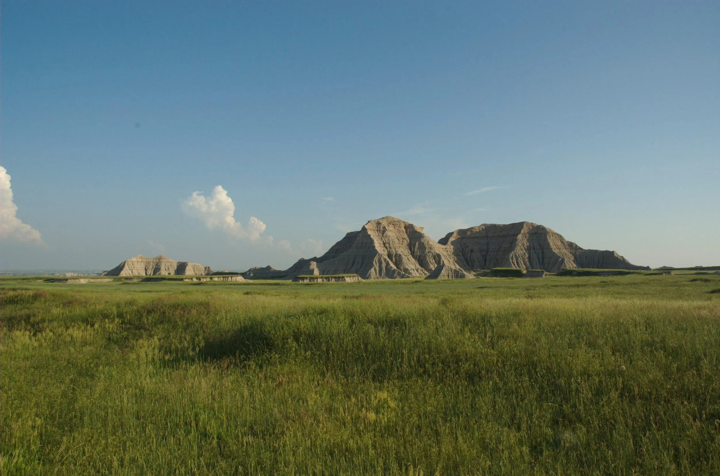 green field mountain Badlands National Park south dakota
