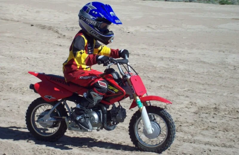 kid on dirt bike