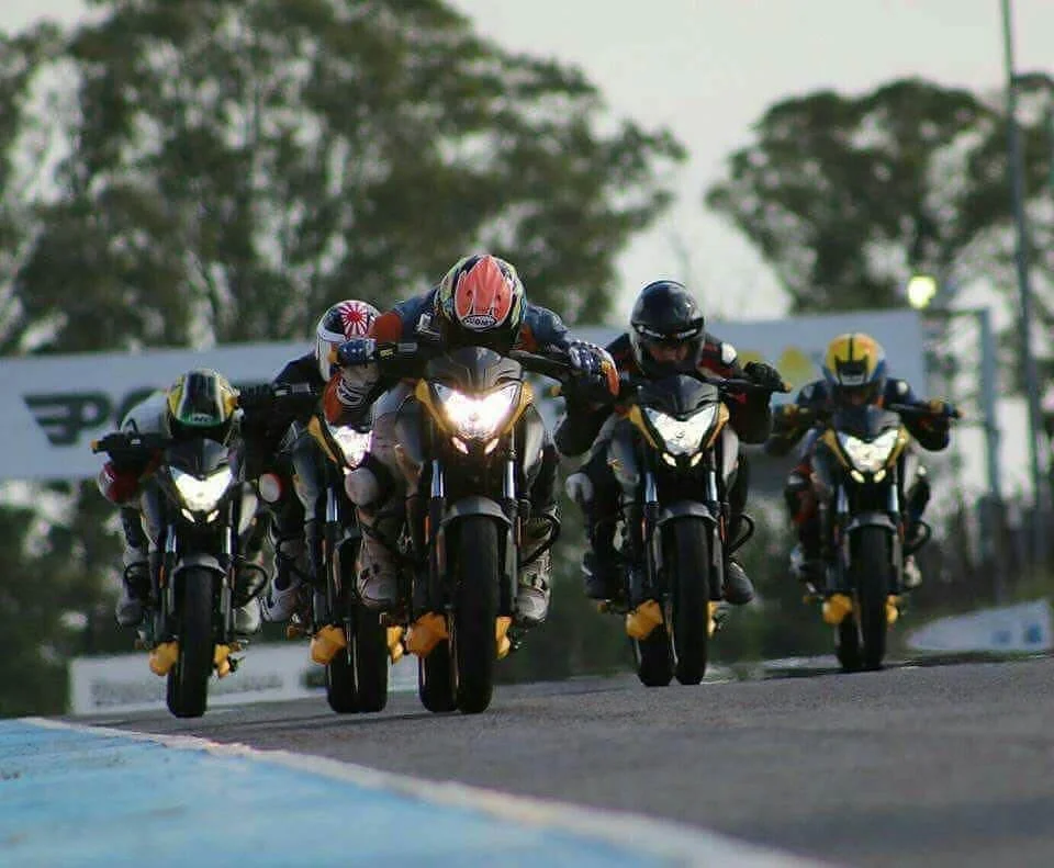 group of motorcyclists
