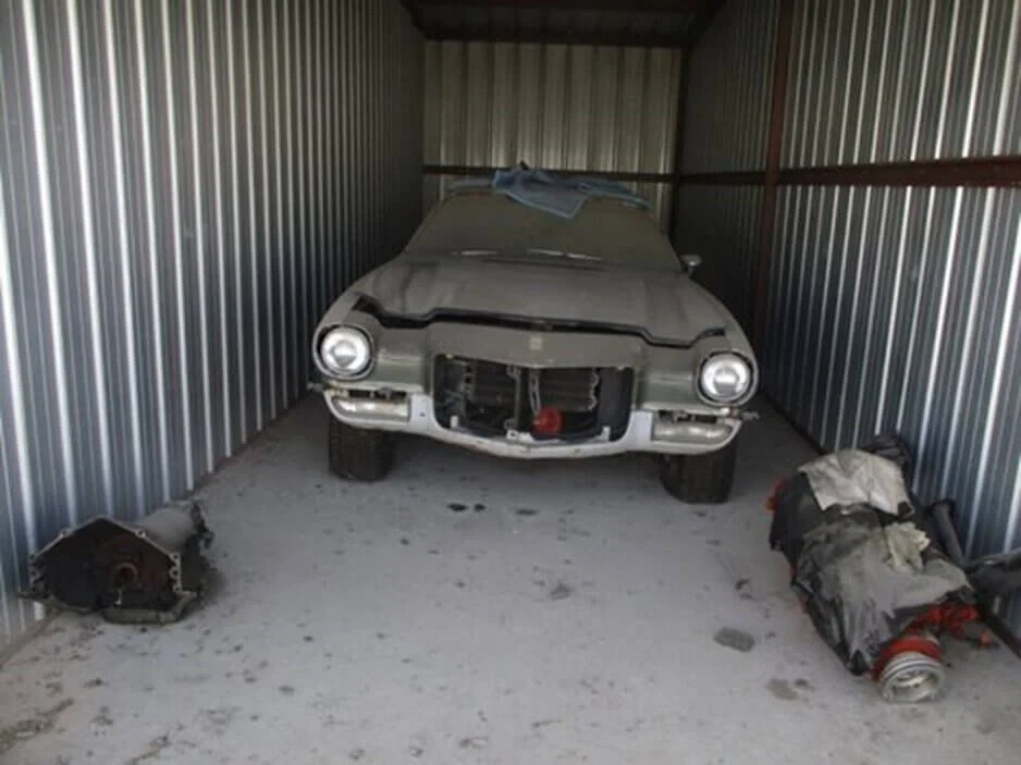 old dust covered car title storage auction