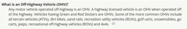 OHV definition