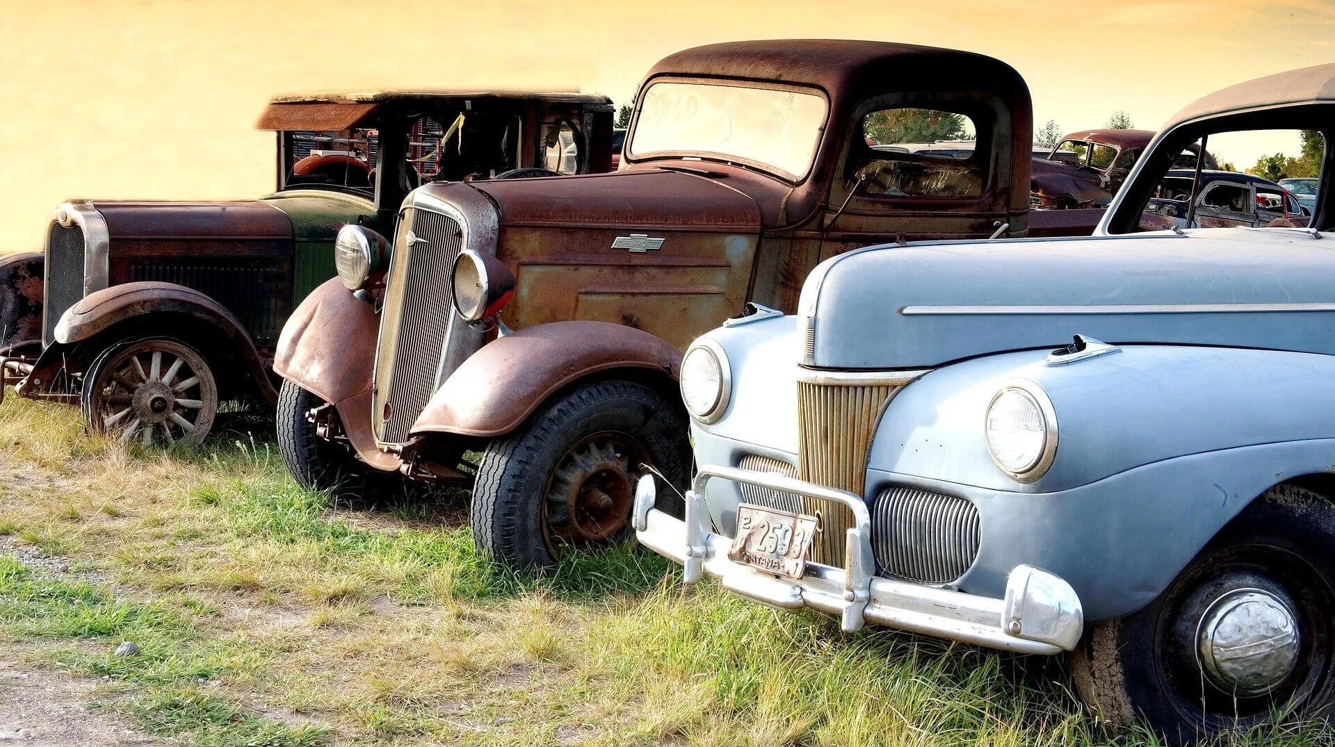 classic cars lined up
